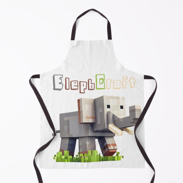 Item preview, ElephCraft Minecraft Elephant - Cute Blocky Lego Style Art Print designed and sold by DesignArtist.ia.