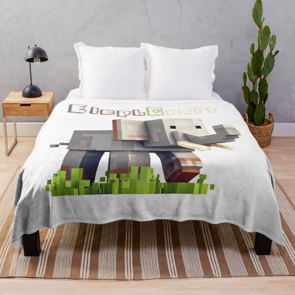 Item preview, ElephCraft Minecraft Elephant - Cute Blocky Lego Style Art Print designed and sold by DesignArtist.ia.