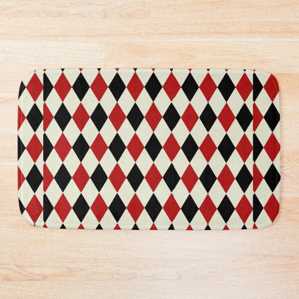 Item preview, Checkerboard Diamonds - Red, Black, and Cream Pattern designed and sold by destelloacido.