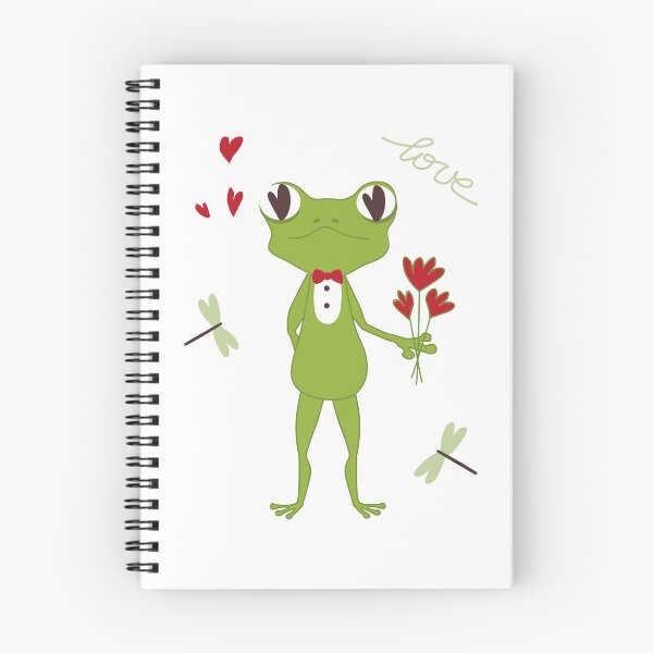 Item preview, Charming Frog in Love with Flowers designed and sold by All-Of-Art.