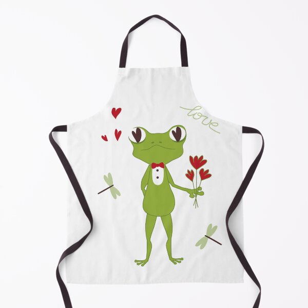 Item preview, Charming Frog in Love with Flowers designed and sold by All-Of-Art.