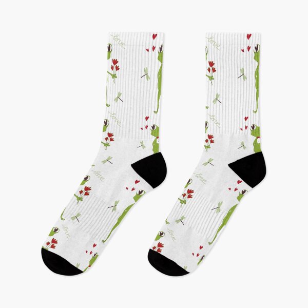 Item preview, Charming Frog in Love with Flowers designed and sold by All-Of-Art.