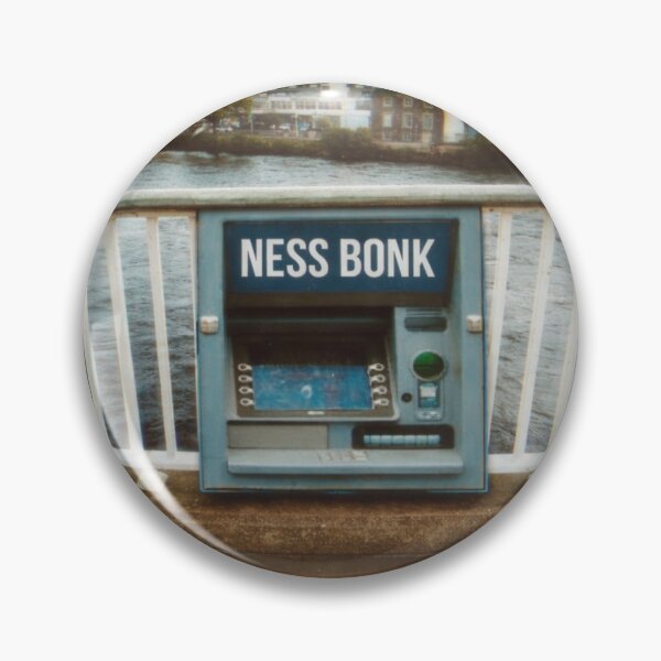 Item preview, Inverness Pin Badge Sticker Ness Bonk Machine Gift designed and sold by ArcanePrintsxo.