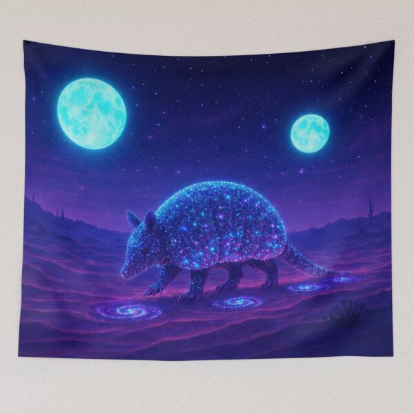 Item preview, Starlit Armadillo Crossing designed and sold by PurrfectWhisper.