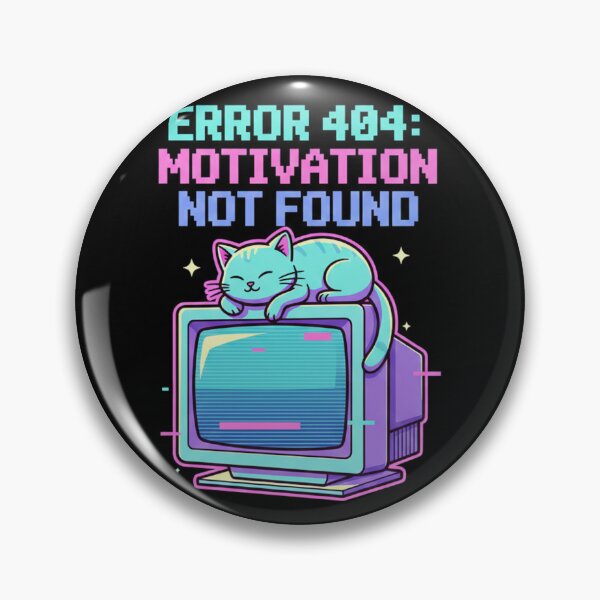 Item preview, Funny Retro Cat Error 404 designed and sold by mijokij11.