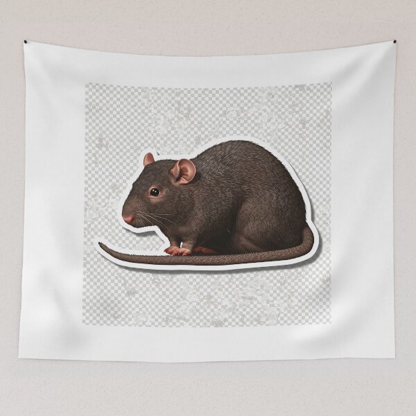 Item preview, Cute Brown Rat Sticker | Realistic Rodent Portrait designed and sold by Teewave-Ashish.