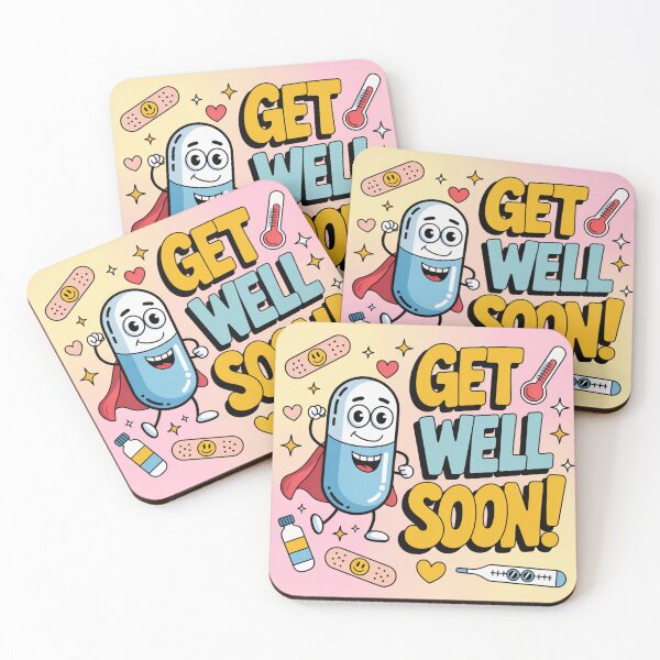 Item preview, Superhero Pill Get Well Soon - Cheerful Cartoon Recovery Hero designed and sold by Midnight Veil Designs.