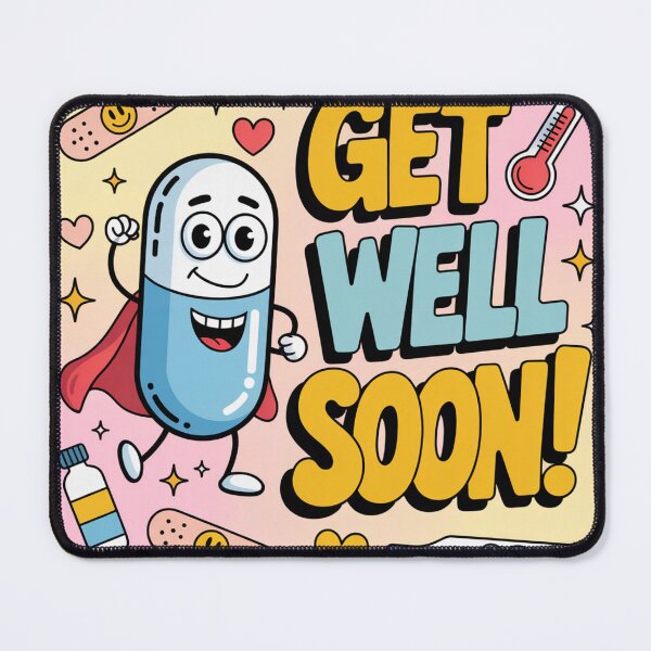 Item preview, Superhero Pill Get Well Soon - Cheerful Cartoon Recovery Hero designed and sold by Midnight Veil Designs.