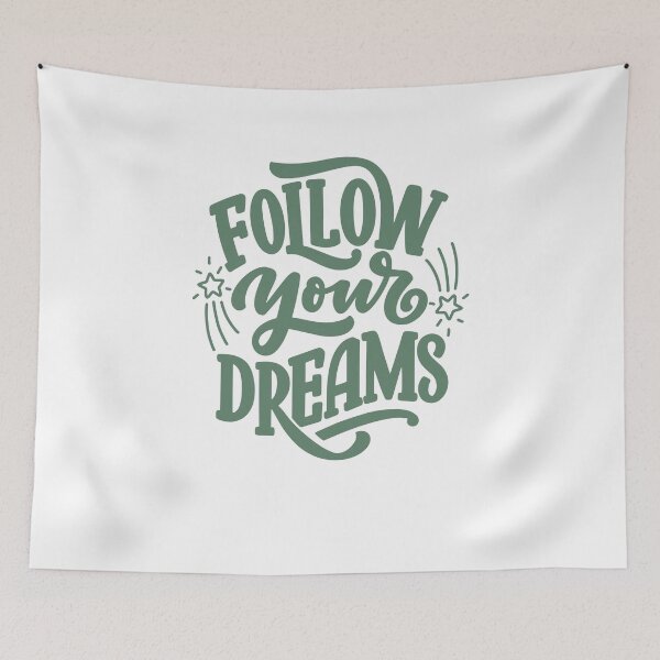 Item preview, Dream Big Motivational Poster Set - Follow Your Dreams Green Typography Collection designed and sold by Tamer ⭐⭐⭐⭐⭐.