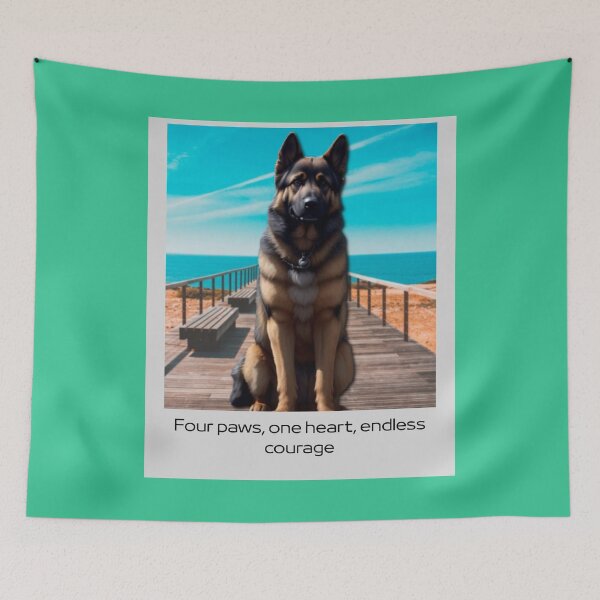 Item preview, German Shepherd Guide Dog – A Hero with Heart designed and sold by InkWaveX.