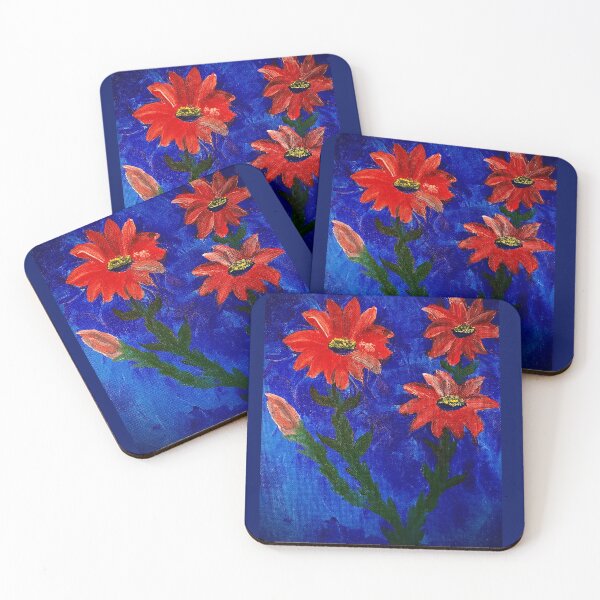 Item preview, Vermilion flowers designed and sold by kunstkari.