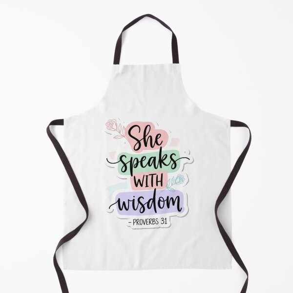 Item preview, She Speaks with Wisdom Christian Sticker – Proverbs 31 Feminine Typography designed and sold by Illustrated Faith.