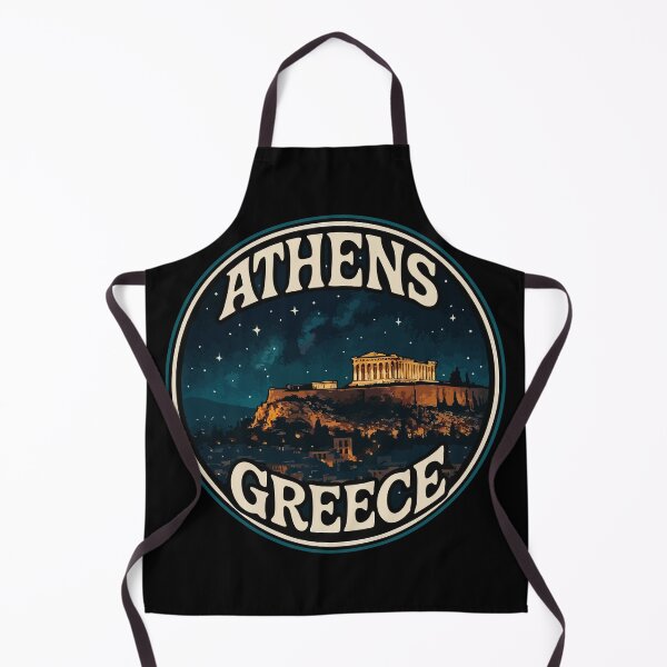 Item preview, Athens Greece Night Retro Travel designed and sold by TomFrontierArt.
