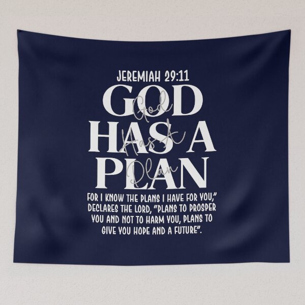 Item preview, God Has A Plan Jeremiah 29:11 designed and sold by The Loved Label.