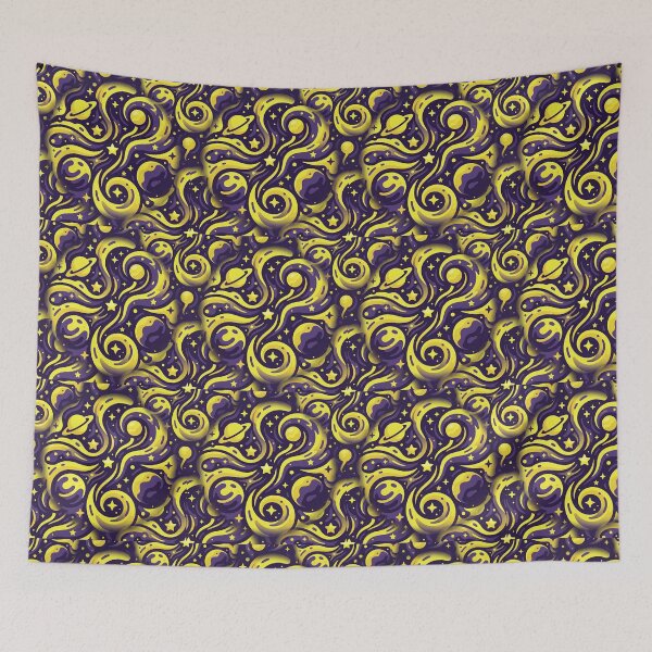 Item preview, Swirling Yellow and Purple Galaxy Pattern designed and sold by aurshop.