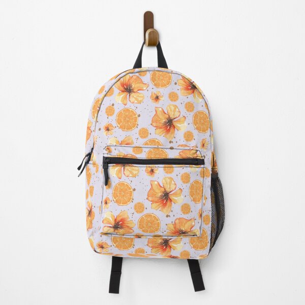 Item preview, Orange Floral Summer Pattern designed and sold by ApricityPhrases.