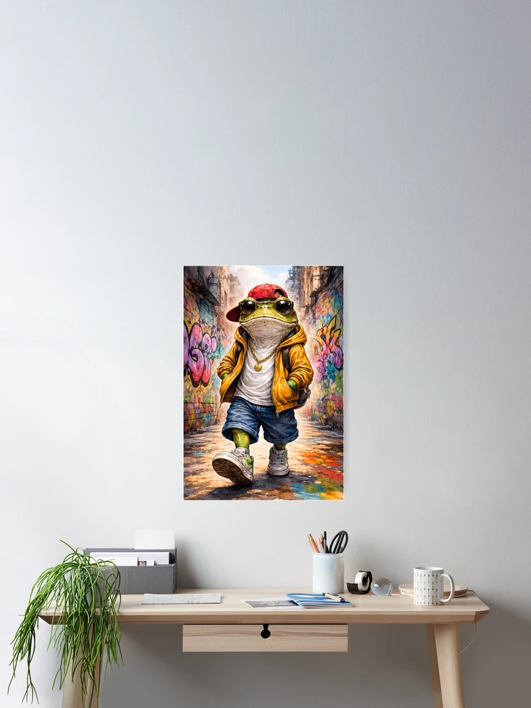 Thumbnail 2 of 3, Poster, Street Frog designed and sold by Rjaydesigns-.