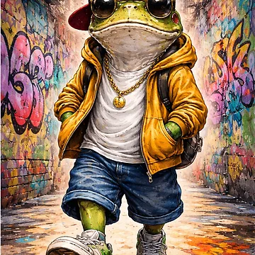 Artwork thumbnail, Street Frog by Rjaydesigns-