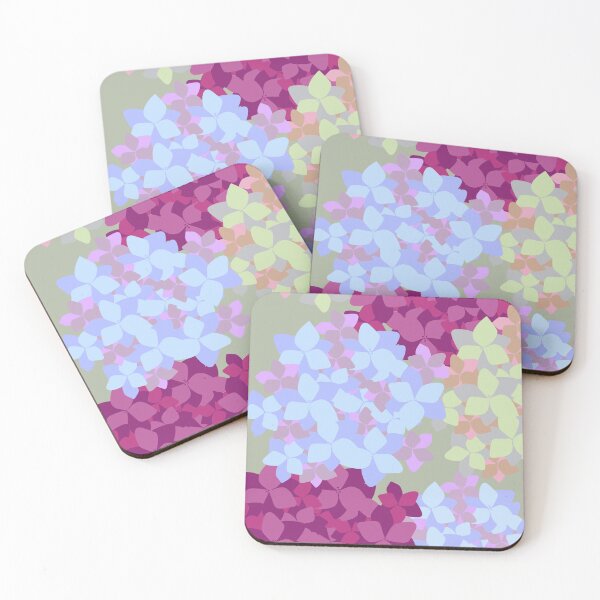 Item preview, Layered Hydrangeas – Pastel Abstract Floral Pattern designed and sold by À fleur de forme.