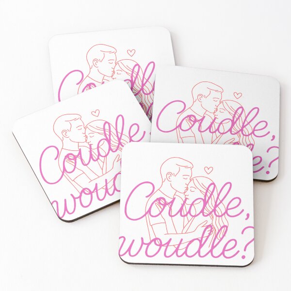 Item preview, Coudle, woudle?  Cute Romantic Couple Typography illustration designed and sold by Fluffbit™ .