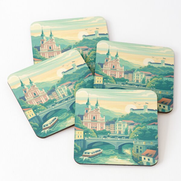 Item preview, Ljubljana Travel Poster designed and sold by MatthewHeights.