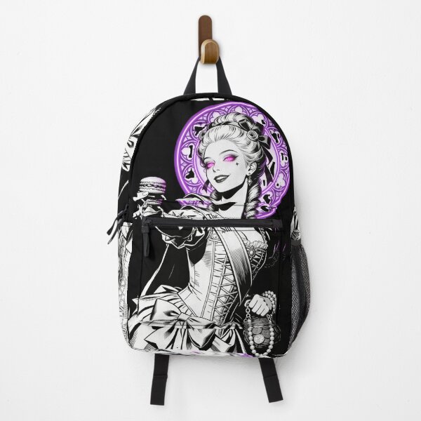 Item preview, gothic saint saint of sin rococo queen greed deception sweet poison neon halo hot pink eyes electric purple halo engraving designed and sold by DarkMedieval.