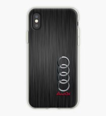 Audi logo on a field of steel iPhone Case
