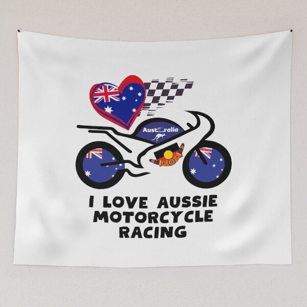 Item preview, I Love Aussie Motorcycle Racing. designed and sold by MPC-Mince-Pies.