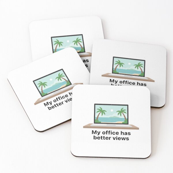 Item preview, My Office Has Better Views | Digital Nomad Tropical Beach Laptop designed and sold by ZYNORAworld.