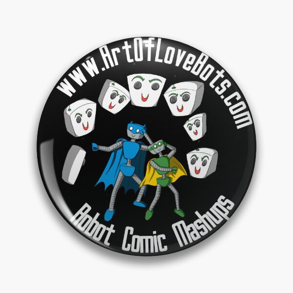 Item preview, Robot Comic Mashup Record Circle 02 designed and sold by ArtOfLoveBots.