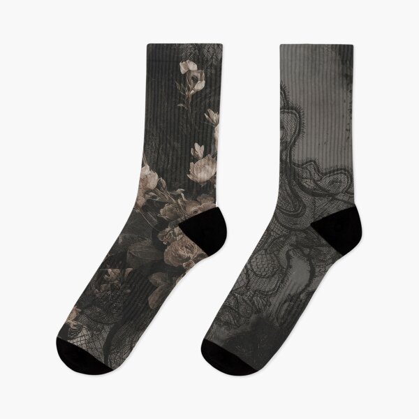 Item preview, Grunge Goth Lace and Roses Pattern designed and sold by SamJanner.