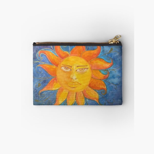 Item preview, Celestial Sun Face – Watercolor Sunshine with Swirls and Blue Sky designed and sold by Artondra Hall.