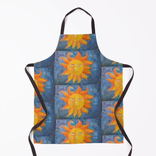 Item preview, Celestial Sun Face – Watercolor Sunshine with Swirls and Blue Sky designed and sold by Artondra Hall.