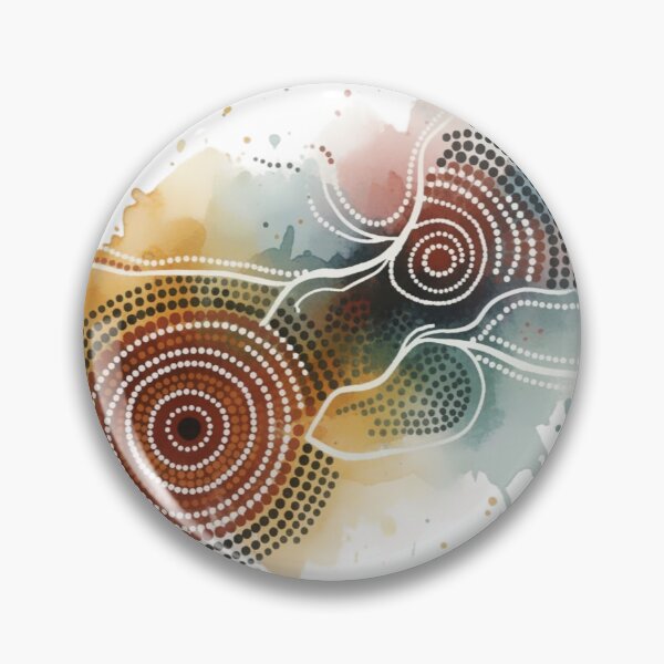 Item preview, Aboriginal Dot Art Inspired Pattern – Tribal Indigenous Style, Spiritual Geometric Design, Ethnic Boho Artwork designed and sold by Tw1nsAIArt.