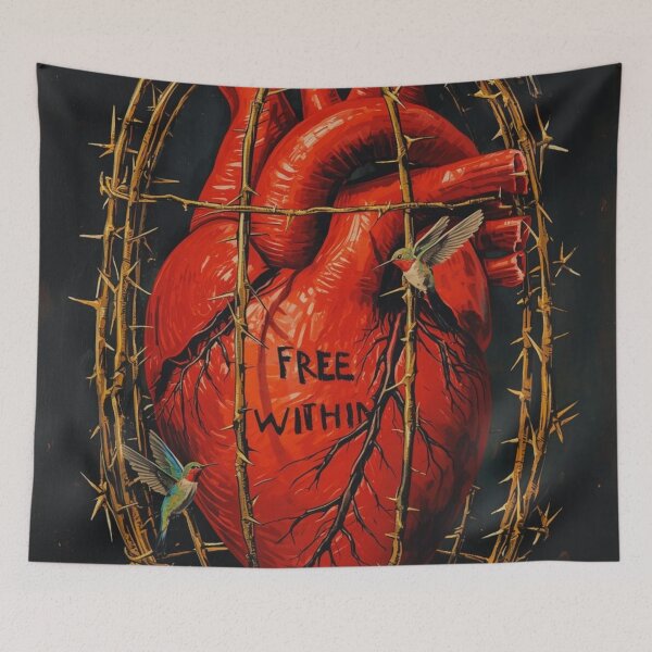 Item preview, Free Within Thorny Heart designed and sold by Nela Creative Lab.