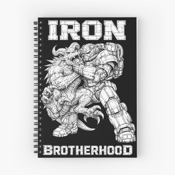Item preview, Retro Futuristic Exoskeleton Battle Blueprint Shirt – Iron Brotherhood Power Armor vs Mutant designed and sold by WAUZ.