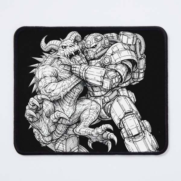Item preview, Retro Futuristic Exoskeleton Battle Blueprint Shirt – Iron Brotherhood Power Armor vs Mutant designed and sold by WAUZ.
