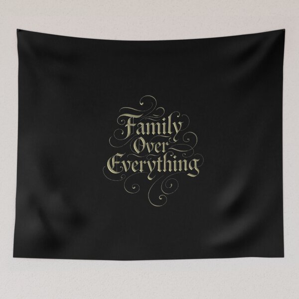 Item preview, Gold Family Over Everything Gothic Script Lettering Design designed and sold by SeriouslyArtistical.