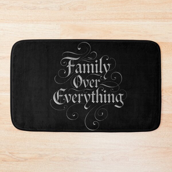 Item preview, Silver Family Over Everything Gothic Script Lettering Design designed and sold by SeriouslyArtistical.
