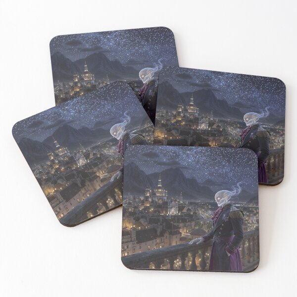 Item preview, A ghostly lord above the radiant abyss of the night city designed and sold by KunstGeist.