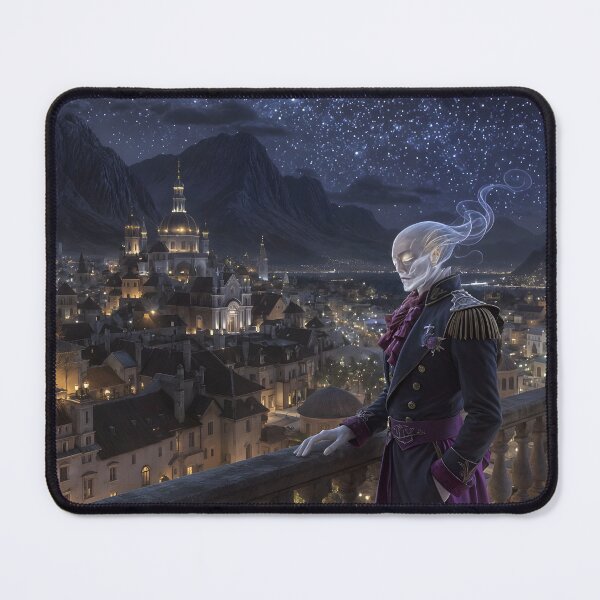 Item preview, A ghostly lord above the radiant abyss of the night city designed and sold by KunstGeist.
