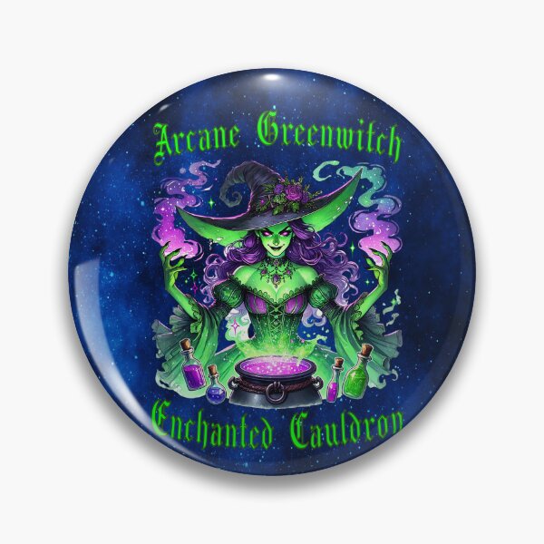 Item preview, Arcane Greenwitch – Enchanted Cauldron designed and sold by MysticOzzy.