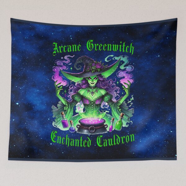 Item preview, Arcane Greenwitch – Enchanted Cauldron designed and sold by MysticOzzy.