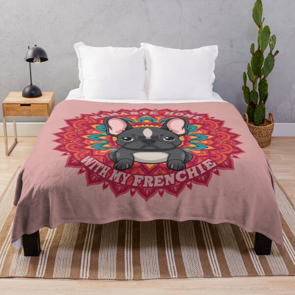 Item preview, Namaste Home With My Frenchie – Colorful French Bulldog Mandala Yoga T-Shirt designed and sold by Lamagift.