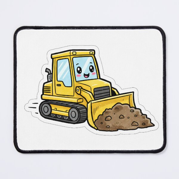 Item preview, Comic Style Cute Bulldozer designed and sold by 4AGift.