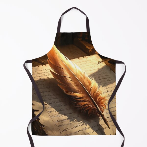 Item preview, Phoenix Feather on Ancient Manuscript – Dark Academia Art Print designed and sold by semenol.
