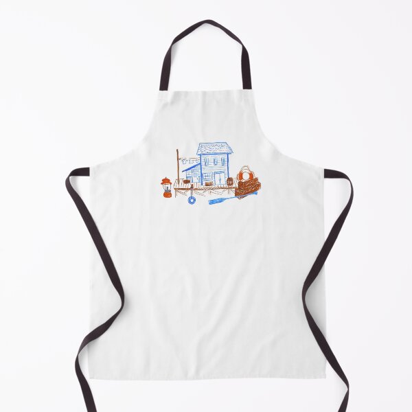 Item preview, Fishermen house with clothes line and buoys designed and sold by rizdrawings.