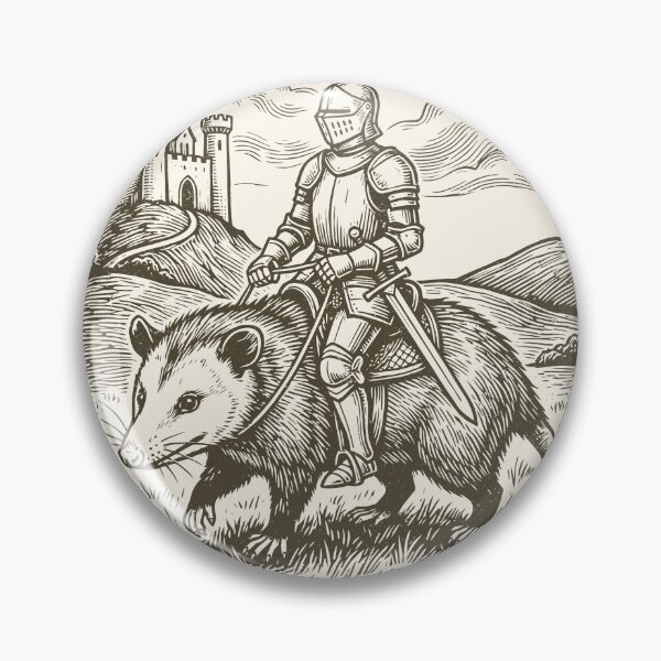 Item preview, Medieval Knight Opossum Rider Vintage Renaissance designed and sold by Y-Vibes.