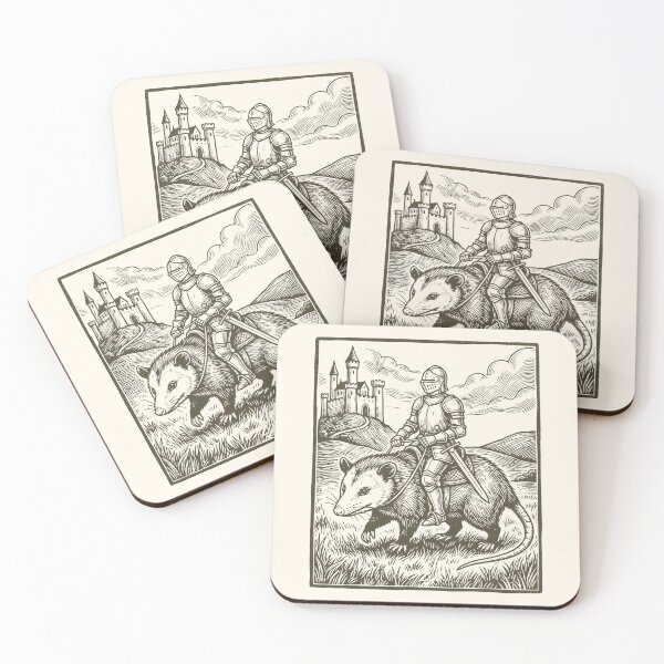 Item preview, Medieval Knight Opossum Rider Vintage Renaissance designed and sold by Y-Vibes.