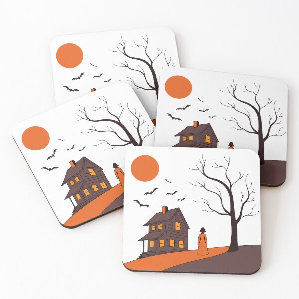 Item preview, Pumpkins Nights Floral Dreams Moon Halloween Tree Landscape designed and sold by ART ATTACK ZONE.